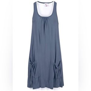 Layered Look Dress by Lascana Smokey Blue